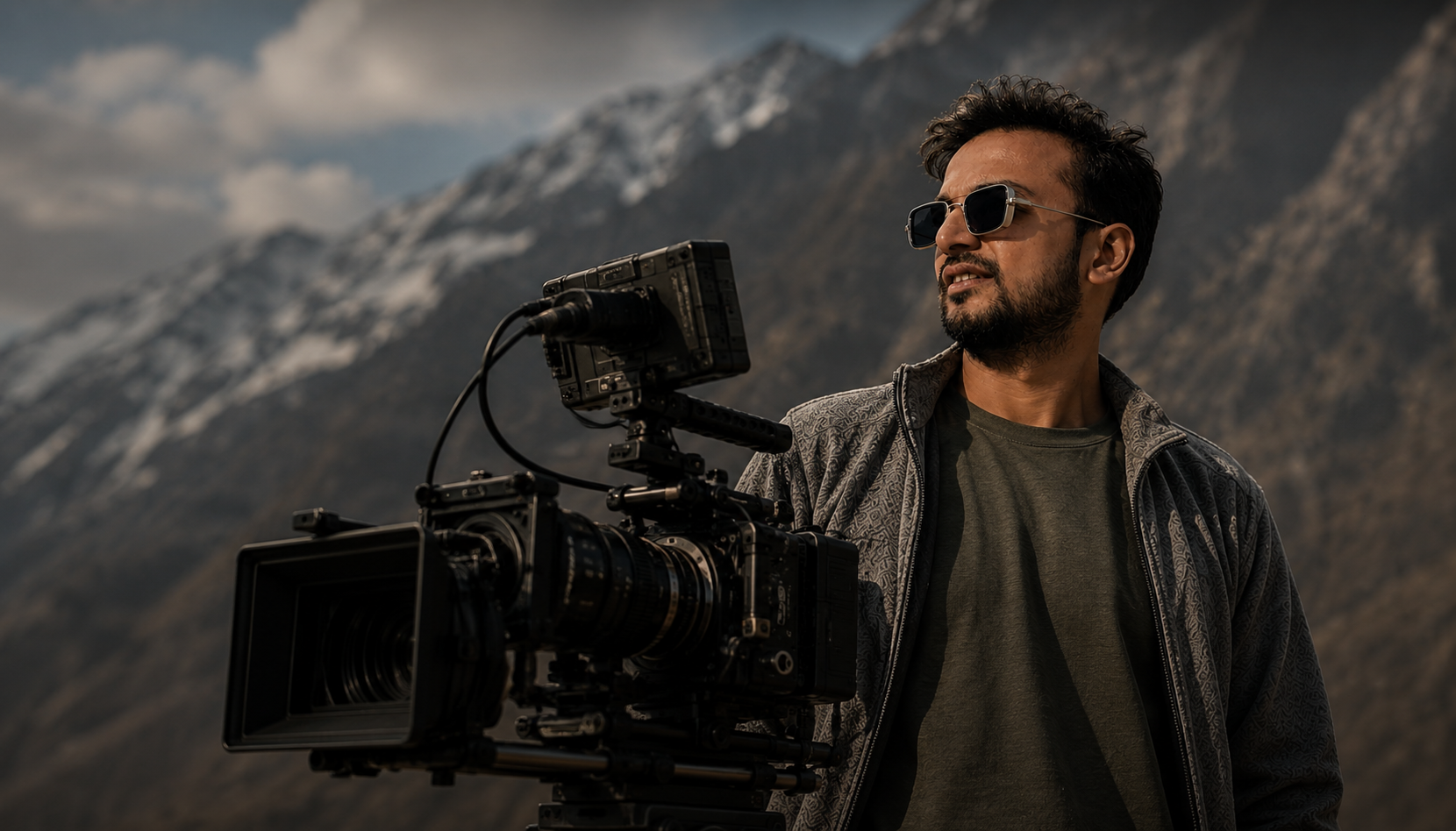 Dheeraj Jindal with a cinema camera